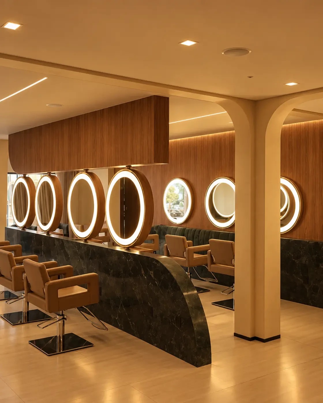 Iluminação arquitetônica executada pela DGD em ambiente comercial
